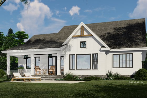 Exterior - Rear Elevation 2 for Farmhouse House Plan #51-1569 - 3 bed, 3 bath