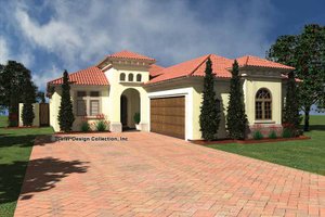 Dream House Plan - Mediterranean Exterior - Front Elevation Plan #930-432