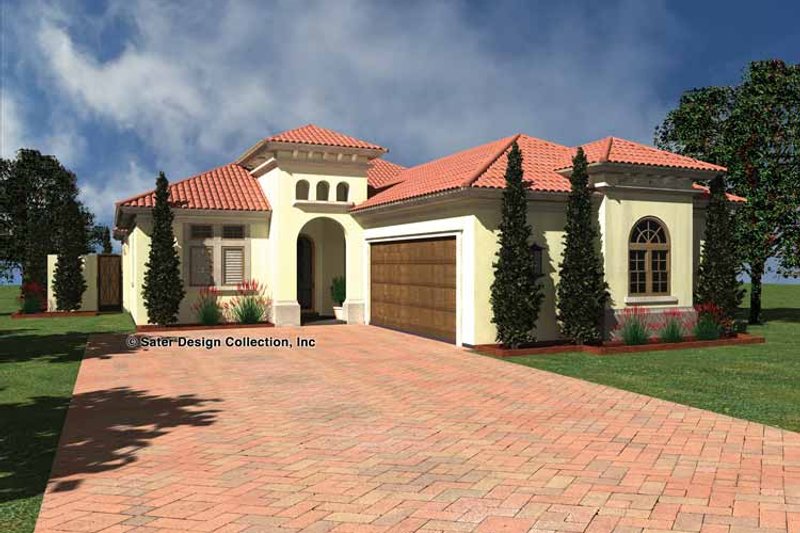 Dream House Plan - Mediterranean Exterior - Front Elevation Plan #930-432