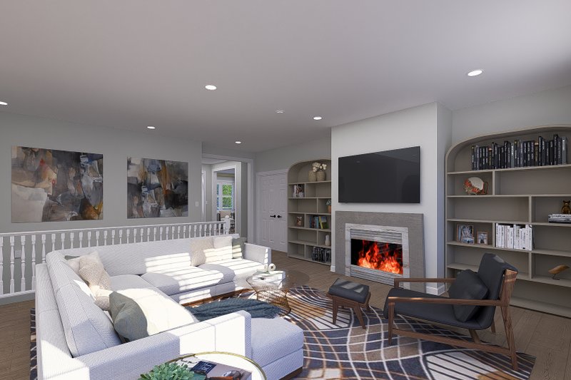 House Plan Design - Interior - Family Room 4 for Farmhouse House Plan #1060-291 - 2 bed, 2.5 bath