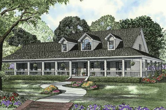 Exterior - Front Elevation 3 for Colonial House Plan #17-2936 - 3 bed, 2.5 bath