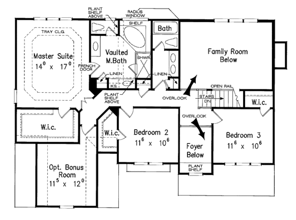 Home Plan - Colonial Floor Plan - Upper Floor Plan #927-355