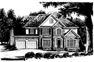 Exterior - Front Elevation 3 for Country House Plan #927-83 - 4 bed, 2.5 bath