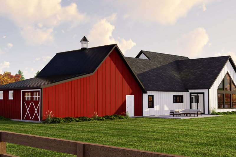 House Plan Design - Exterior - Rear Elevation for Barndominium House Plan #1064-231 - 3 bed, 2.5 bath