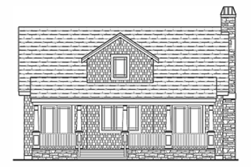 Architectural House Design - Exterior - Rear Elevation for Craftsman House Plan #314-276 - 3 bed, 2.5 bath