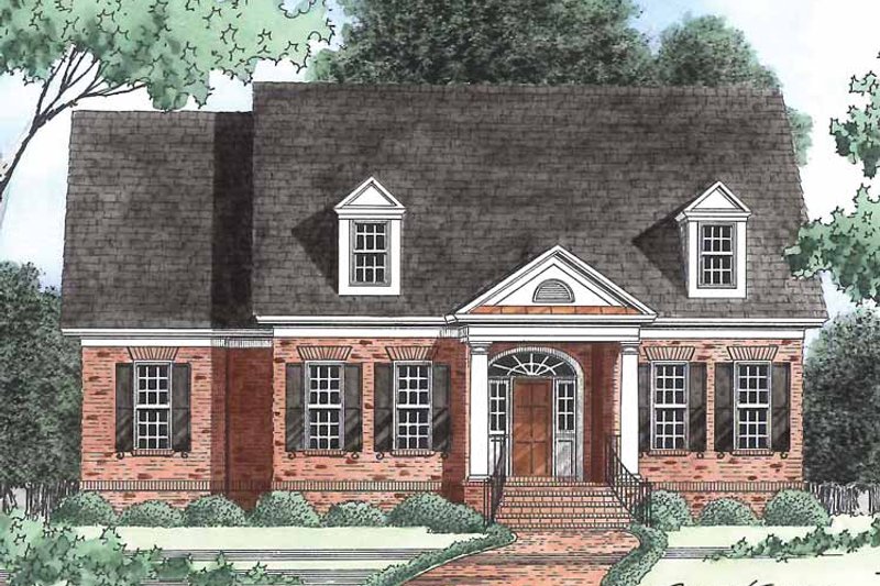 Home Plan - Exterior - Front Elevation 3 for Classical House Plan #1054-7 - 3 bed, 2.5 bath