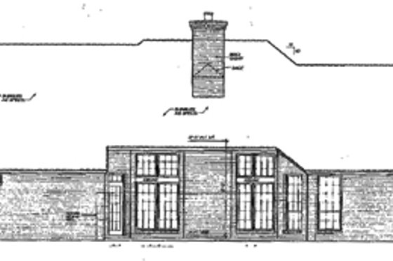 Exterior - Rear Elevation for European House Plan #310-260 - 3 bed, 2.5 bath