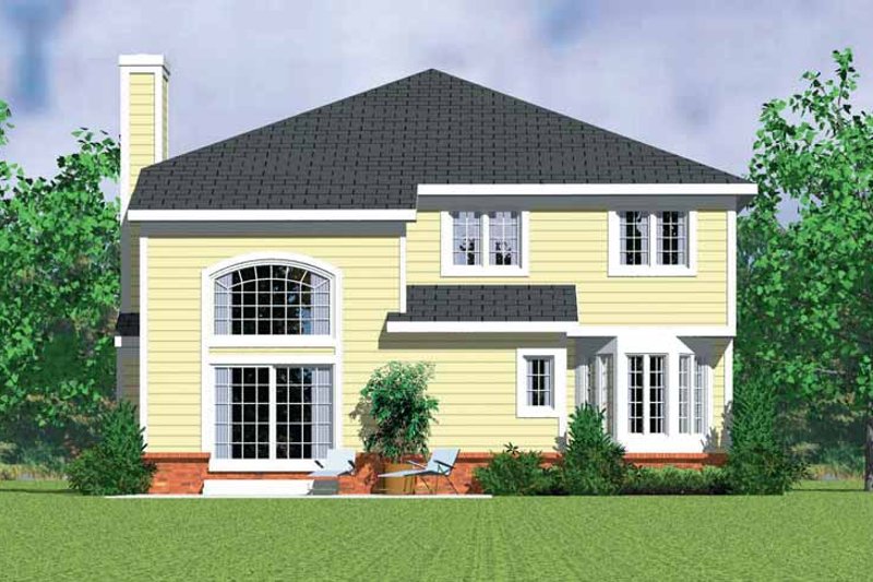 Architectural House Design - Country Exterior - Rear Elevation Plan #72-1128