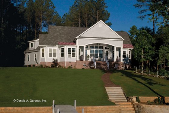 Exterior - Rear Elevation for Ranch House Plan #929-995 - 2 bed, 2 bath