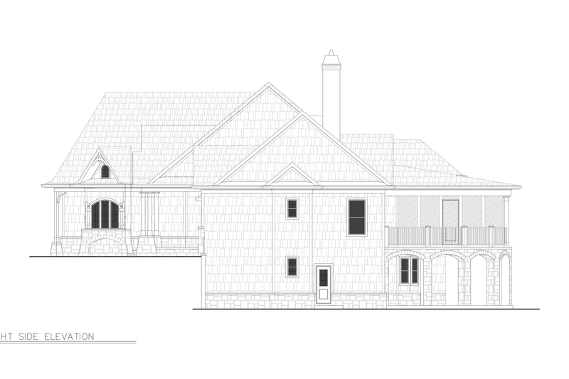 House Plan Design - Exterior - Other Elevation 2 for Classical House Plan #54-713 - 4 bed, 3.5 bath