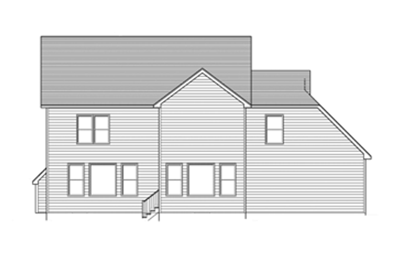 House Design - Exterior - Rear Elevation for Colonial House Plan #1010-57 - 4 bed, 2.5 bath