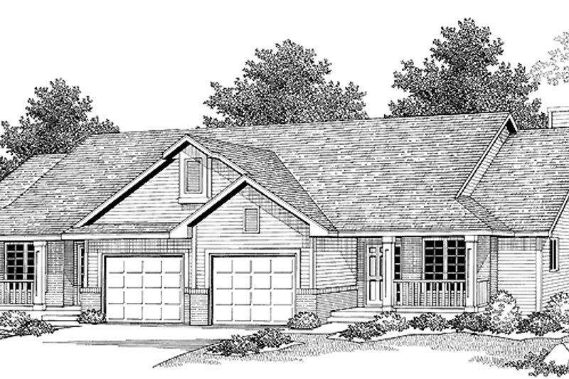Architectural House Design - Country Exterior - Front Elevation Plan #70-1387