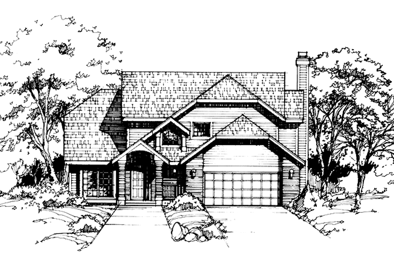 Home Plan - Traditional Exterior - Front Elevation Plan #320-730