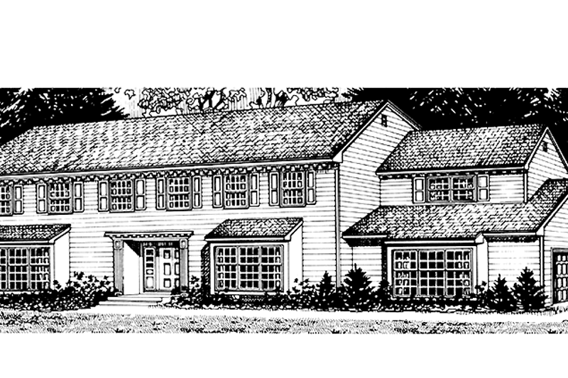 Dream House Plan - Colonial Exterior - Front Elevation Plan #456-105