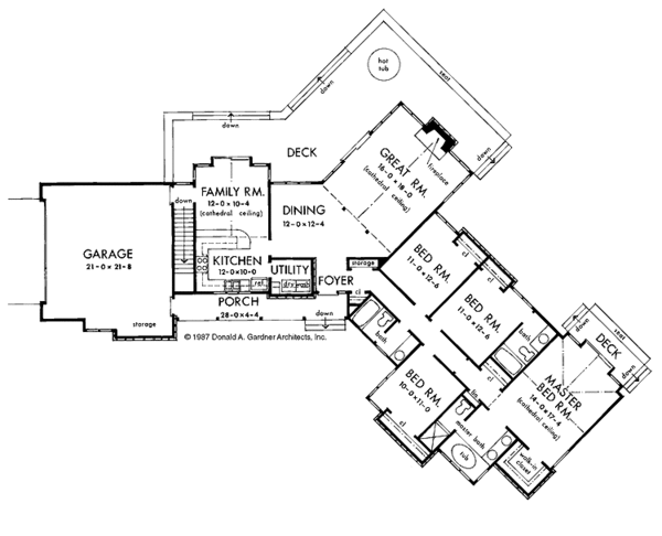 Dream House Plan - Ranch Floor Plan - Main Floor Plan #929-62