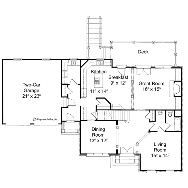 Home Plan - Colonial Floor Plan - Main Floor Plan #429-286