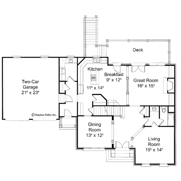 House Plan Design - Colonial Floor Plan - Main Floor Plan #429-286