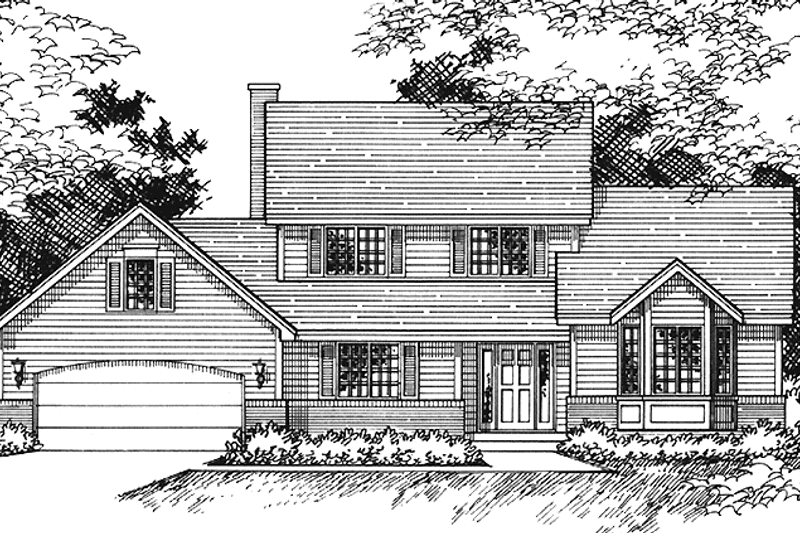 Dream House Plan - Exterior - Front Elevation 3 for Colonial House Plan #51-718 - 3 bed, 2.5 bath