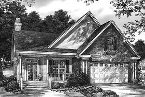 Exterior - Front Elevation 3 for Country House Plan #929-728 - 3 bed, 3.5 bath