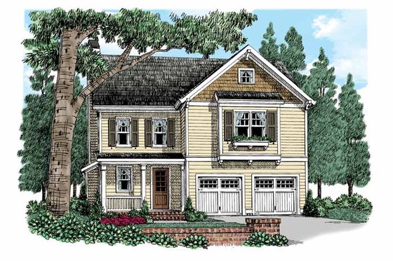 Exterior - Front Elevation 3 for Traditional House Plan #927-523 - 4 bed, 2.5 bath