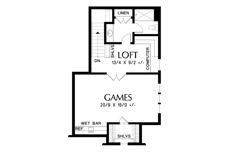 Architectural House Design - Floor Plan - Upper Floor for Craftsman House Plan #48-679 - 3 bed, 3.5 bath