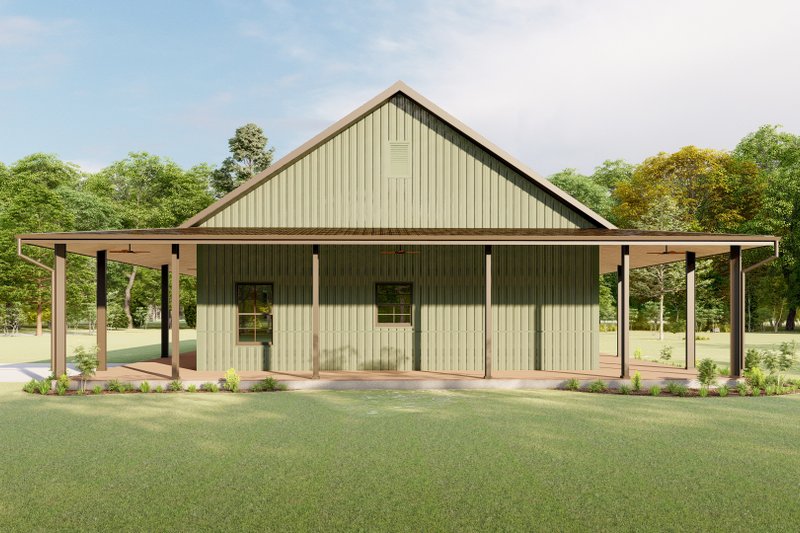Architectural House Design - Exterior - Other Elevation 4 for Barndominium House Plan #1092-20 - 3 bed, 2 bath