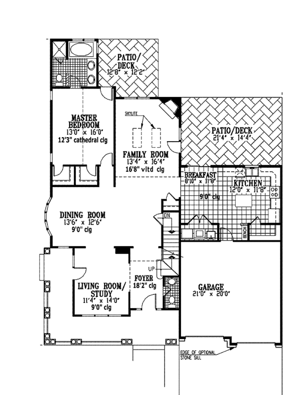 Dream House Plan - Country Floor Plan - Main Floor Plan #953-97