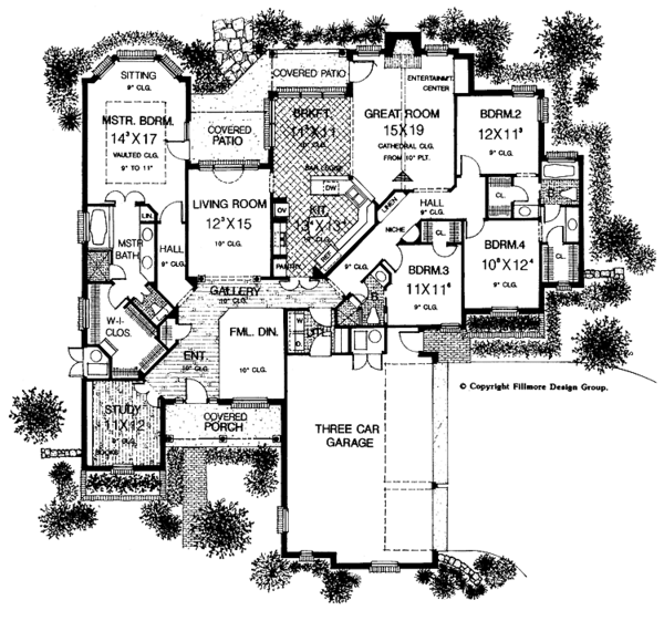 House Design - Country Floor Plan - Main Floor Plan #310-1157
