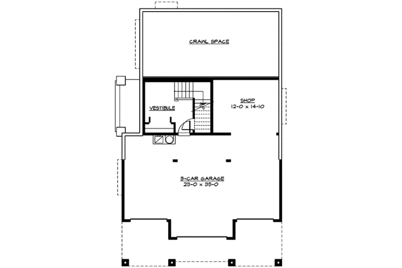 Craftsman Style House Plan - 3 Beds 2.5 Baths 3175 Sq/Ft Plan #132-133 ...