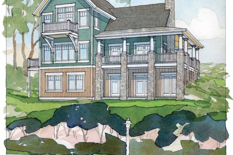 Home Plan - Exterior - Rear Elevation 4 for Traditional House Plan #928-44 - 4 bed, 3 bath