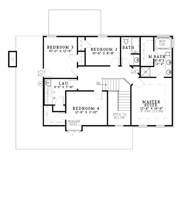 House Plan Design - Country Floor Plan - Upper Floor Plan #17-2994