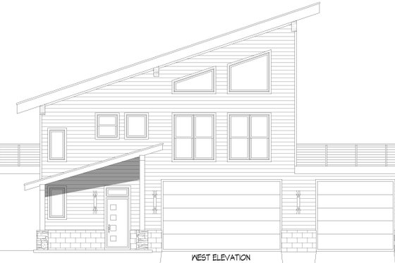 Exterior - Other Elevation for Contemporary House Plan #932-1230 - 2 bed, 2.5 bath
