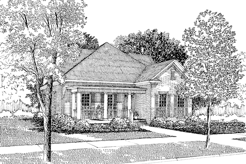 Architectural House Design - Country Exterior - Front Elevation Plan #17-2664