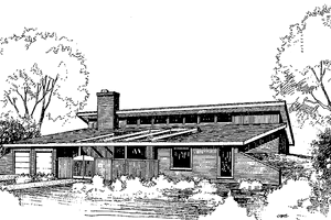 Contemporary Exterior - Front Elevation Plan #60-963