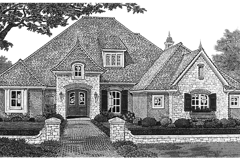 Architectural House Design - European Exterior - Front Elevation Plan #310-1188