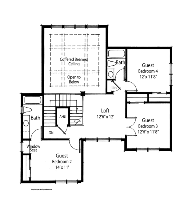 House Plan Design - Country Floor Plan - Upper Floor Plan #938-7