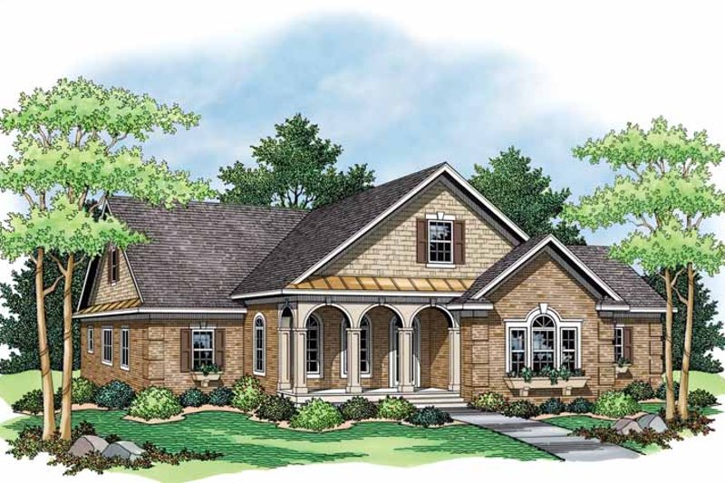 Home Plan - Colonial Exterior - Front Elevation Plan #51-1045