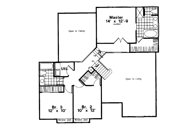Dream House Plan - Floor Plan - Upper Floor for Contemporary House Plan #300-137 - 3 bed, 2.5 bath