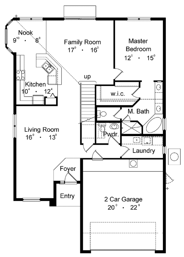 Dream House Plan - Country Floor Plan - Main Floor Plan #1015-44