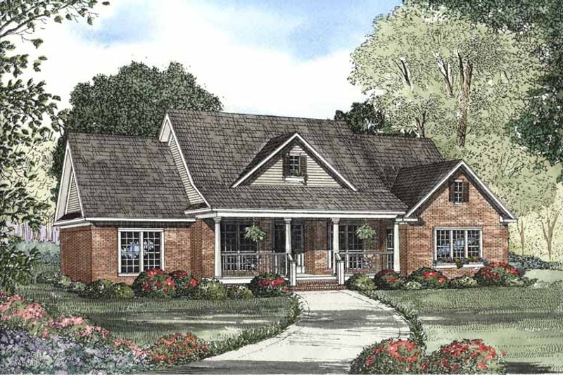 Home Plan - Country Exterior - Front Elevation Plan #17-3039