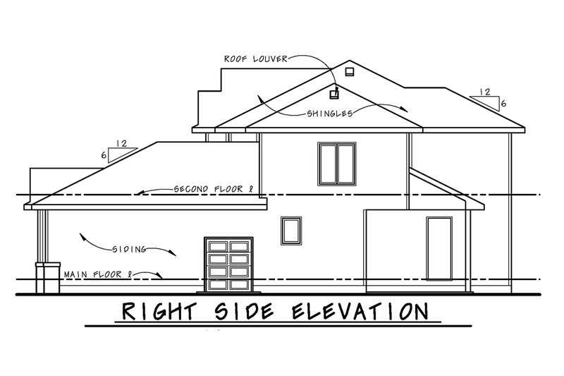 Architectural House Design - Exterior - Other Elevation 1 for Modern House Plan #20-2663 - 4 bed, 4.5 bath