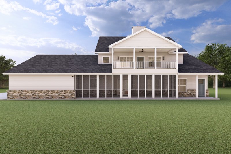 Dream House Plan - Exterior - Rear Elevation for Farmhouse House Plan #1127-21 - 4 bed, 3.5 bath