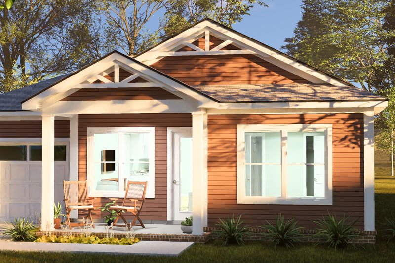 Architectural House Design - Exterior - Other Elevation 4 for Cottage House Plan #513-2456 - 2 bed, 2 bath