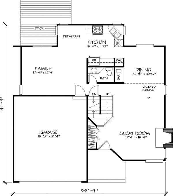 Architectural House Design - Modern Floor Plan - Main Floor Plan #320-430