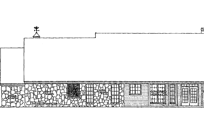 Dream House Plan - Exterior - Rear Elevation for Country House Plan #310-1006 - 3 bed, 2 bath