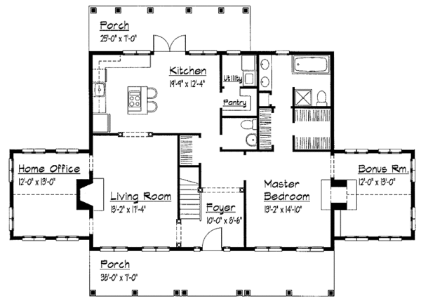 House Design - Victorian Floor Plan - Main Floor Plan #1051-16