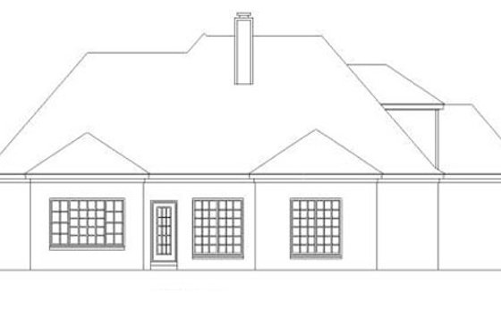Exterior - Rear Elevation for Traditional House Plan #424-147 - 4 bed, 3 bath