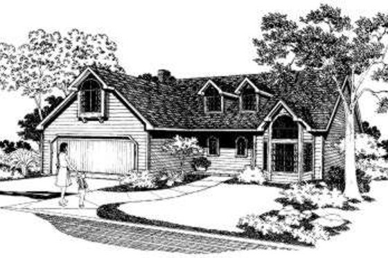 Exterior - Front Elevation for Traditional House Plan #303-112 - 4 bed, 2.5 bath