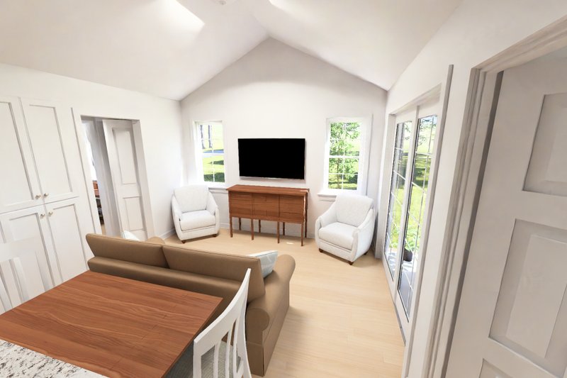 Architectural House Design - Interior - Family Room 2 for Cottage House Plan #513-2445 - 2 bed, 2 bath