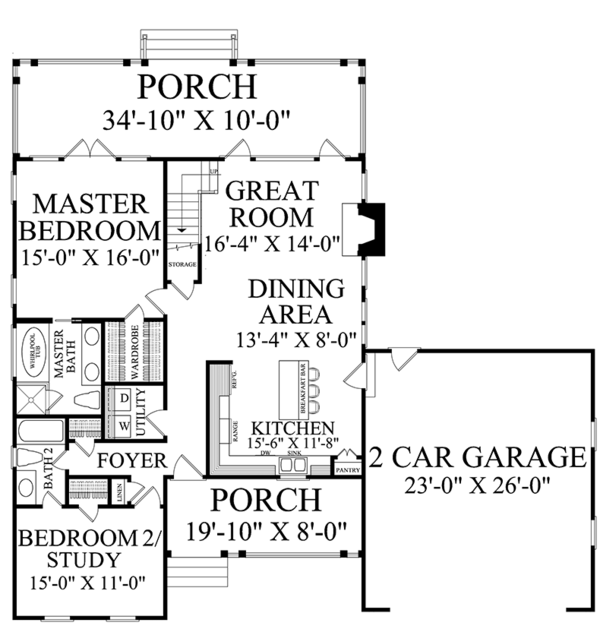 Home Plan - Country Floor Plan - Main Floor Plan #137-372